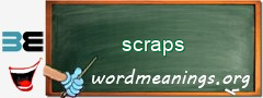 WordMeaning blackboard for scraps